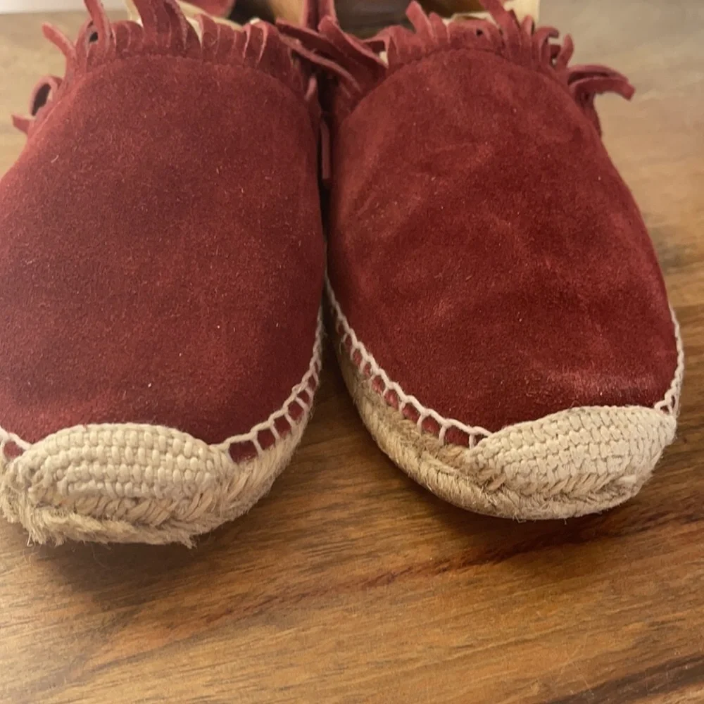 Chloé Fringe Suede Espadrilles 10 | needs insoles